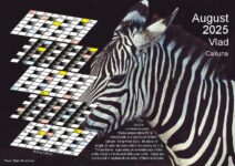 2025 3D Crossword Calendar August grid page