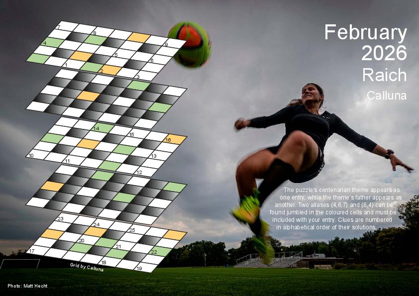 February 2026 puzzle page