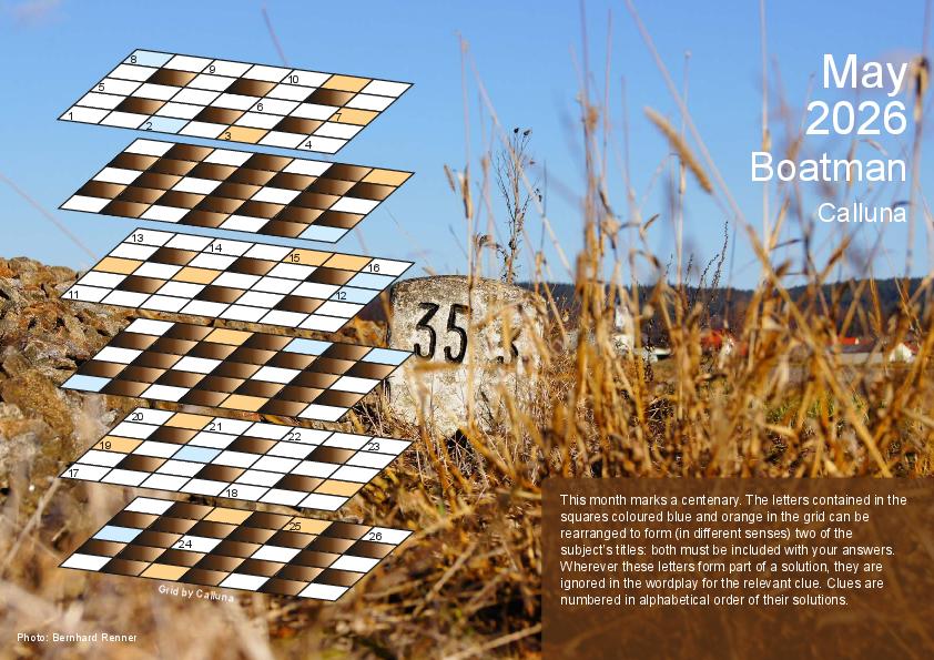 May 2026 puzzle page