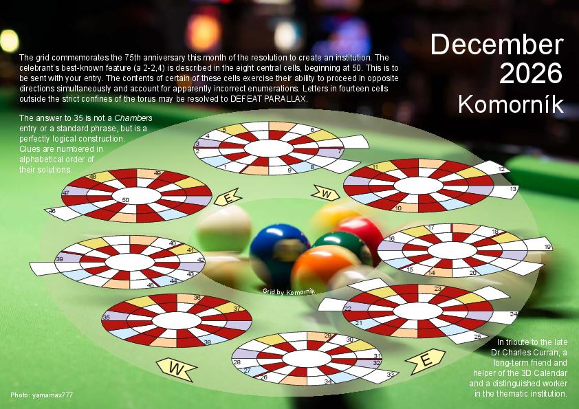 December 2026 grid page