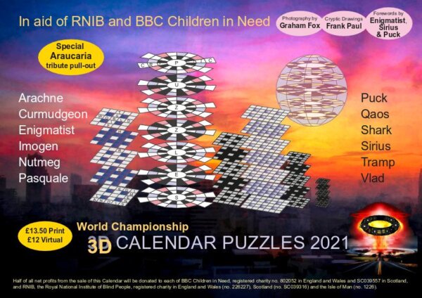 2021 3D Crosswords Calendar